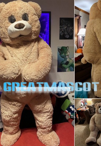 Likable Plush Teddy Bear Mascot Lightweight Costume