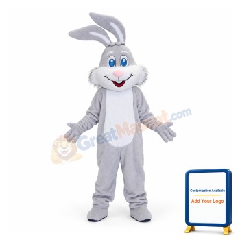 Gray Rabbit Mascot Costume