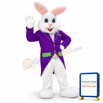 Purple Rabbit Mascot Costume