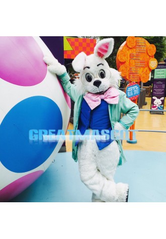 Light Green Rabbit Vest Mascot Costume