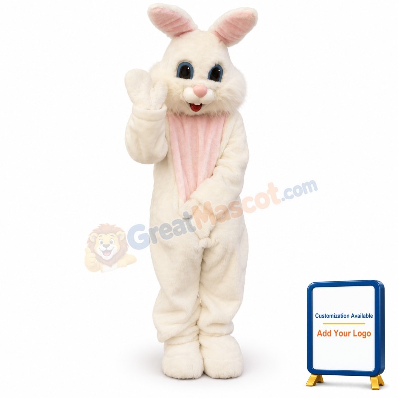 Cute White Rabbit Mascot Costume