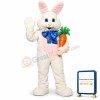 Happy White Rabbit Mascot Costume