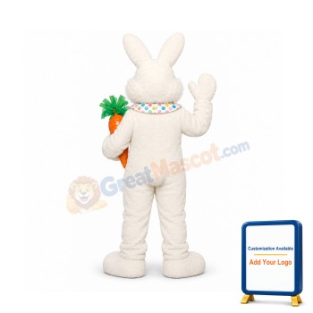 Happy White Rabbit Mascot Costume