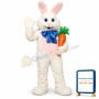 Happy White Rabbit Mascot Costume