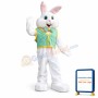 Happy White Cartton Vest Rabbit Mascot Costume