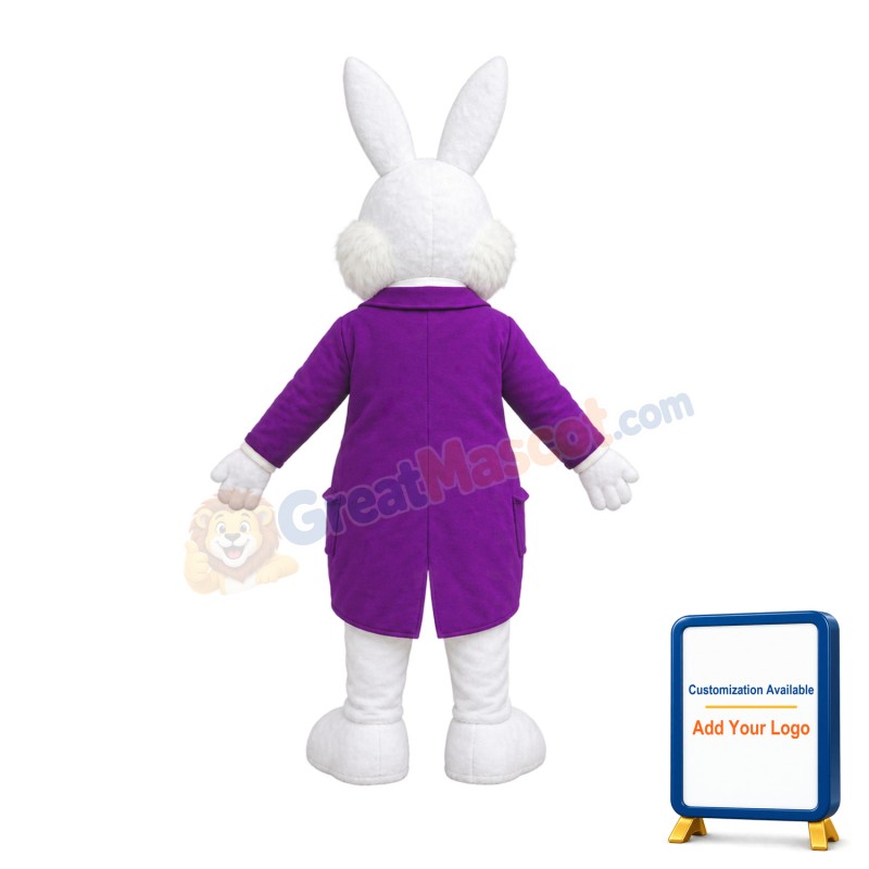 Purple Wendell Easter Bunny Mascot Costume
