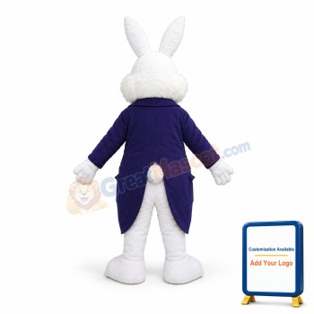 Dark Purple Wendell Easter Bunny Mascot Costume