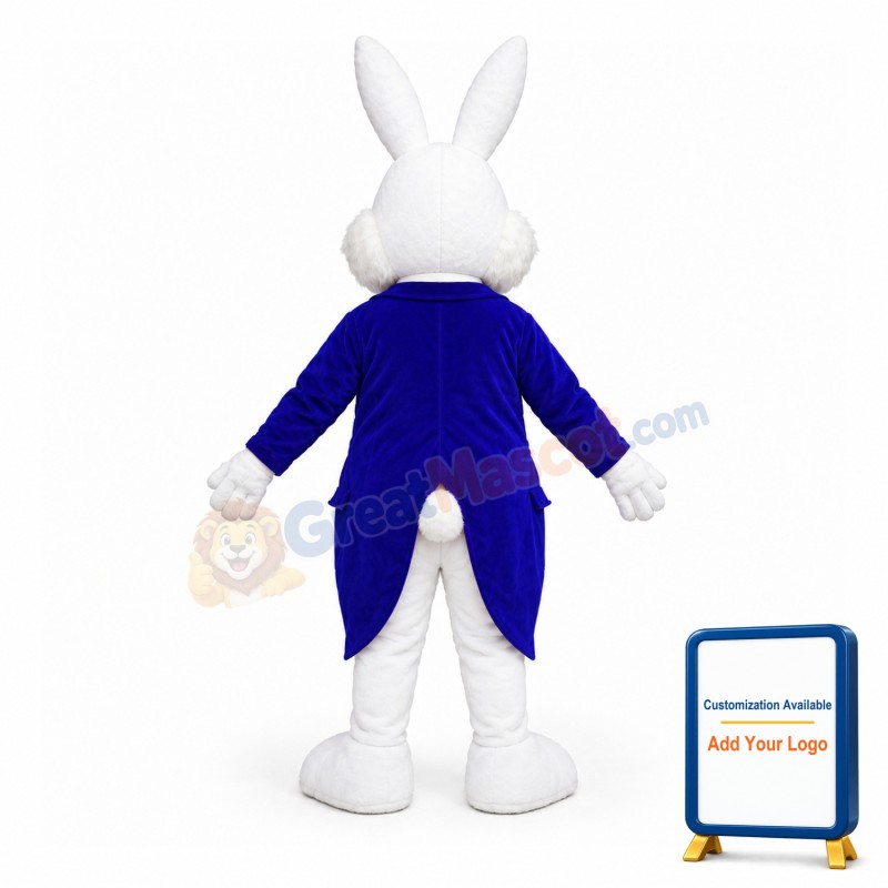 Blue Wendell Easter Bunny Mascot Costume