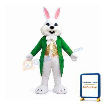 Green Wendell Easter Bunny Mascot Costume