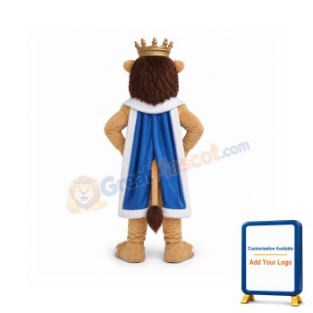 Happy Crown Lion Mascot Costume