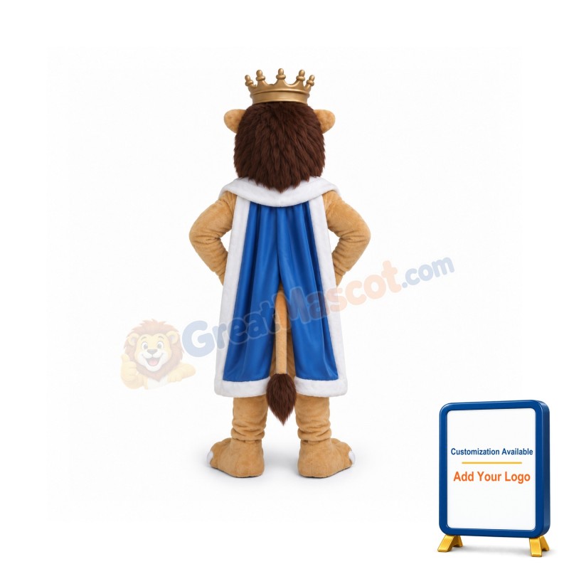 Happy Crown Lion Mascot Costume
