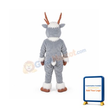 Lovely Gray Deer Mascot Costume