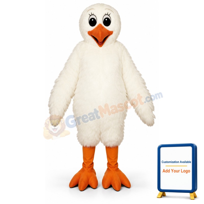 White Chick Lightweight Mascot Costume