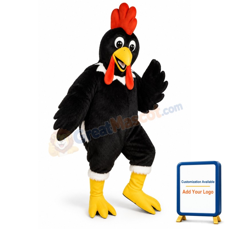 Black Rooster Lightweight Mascot Costume