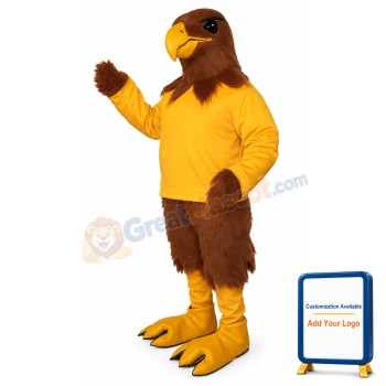 Golden Hawk with Shirt Lightweight Mascot Costume