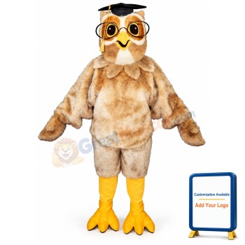 Professor Owl w Hat & Glasses Lightweight Mascot Costume