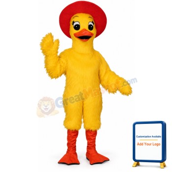 Ducky Duck w-Hat Lightweight Mascot Costume
