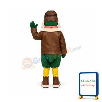 Green Baron w Pilot Outfit Lightweight Mascot Costume