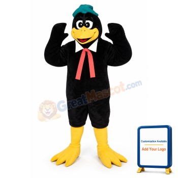 Berry Blackbird w Hat & Tie Lightweight Mascot Costume