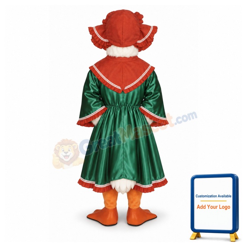 Holiday Goose w-Dress & Hat Lightweight Mascot Costume