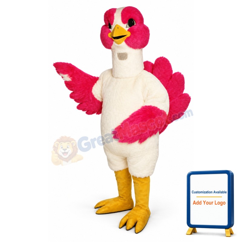 Pink Ostrich Lightweight Mascot Costume