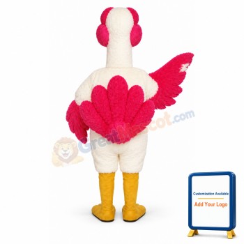 Pink Ostrich Lightweight Mascot Costume