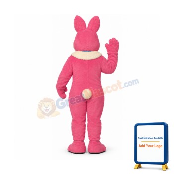 Raleigh Rabbit w-Bow & Fur Collar Lightweight Mascot Costume