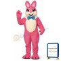 Raleigh Rabbit w-Bow & Fur Collar Lightweight Mascot Costume