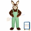 J.R. Rabbit w-overalls Lightweight Mascot Costume