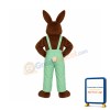J.R. Rabbit w-overalls Lightweight Mascot Costume