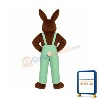 J.R. Rabbit w-overalls Lightweight Mascot Costume