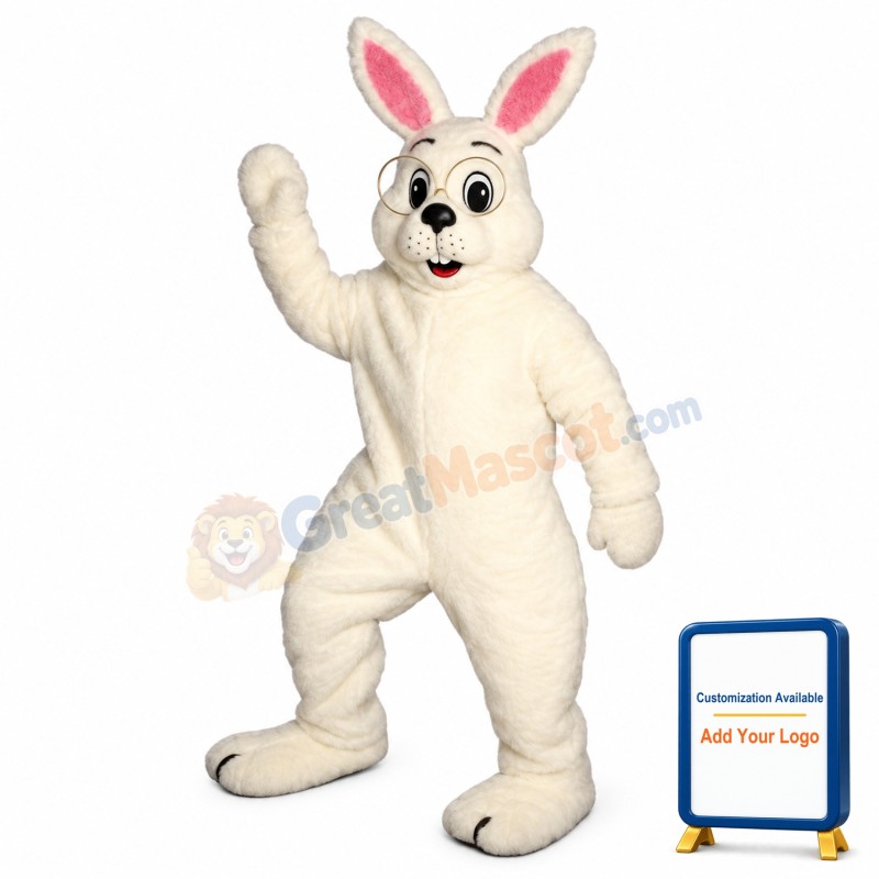 Bunny w-glasses Lightweight Mascot Costume
