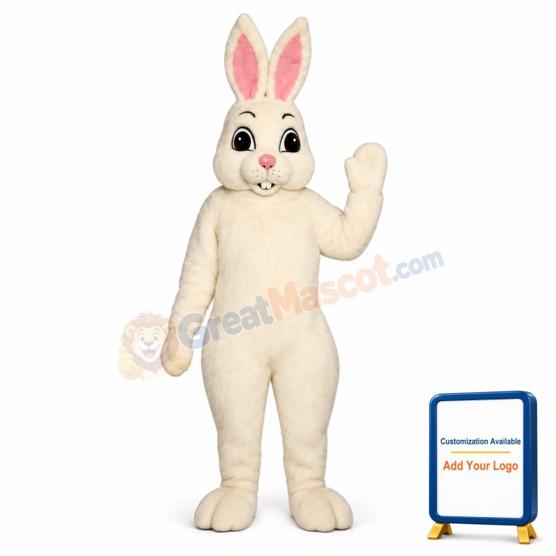 White Bunny Lightweight Mascot Costume