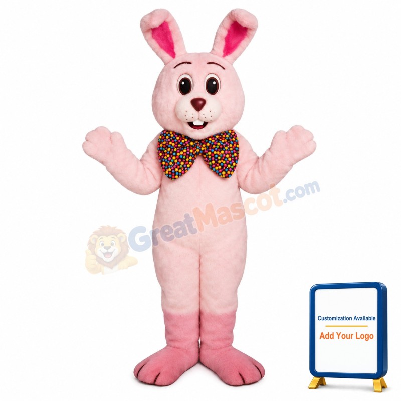 Fat Bunny w-Easter Tie Lightweight Mascot Costume
