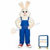 Farmer Rabbit w-Bib Overalls Lightweight Mascot Costume