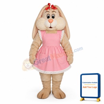 Marsha Mallow Bunny w-Apron Lightweight Mascot Costume