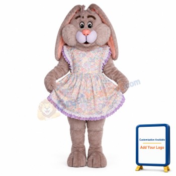 Easter Bunny w-Apron Lightweight Mascot Costume