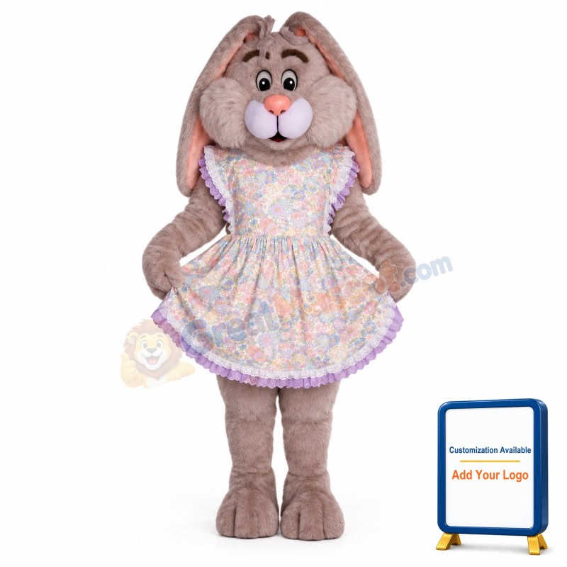 Easter Bunny w-Apron Lightweight Mascot Costume