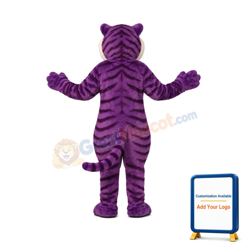 Purple Tiger Lightweight Mascot Costume