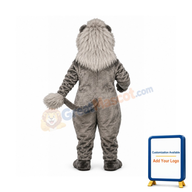 Old Grey Lion Lightweight Mascot Costume