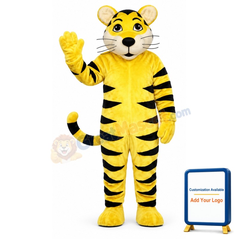 Yellow Tiger Cub Lightweight Mascot Costume