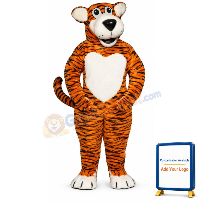 Smiling Tiger Lightweight Mascot Costume