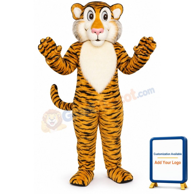 Shy Tiger Lightweight Mascot Costume