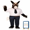 White Collar Donkey Lightweight Mascot Costume