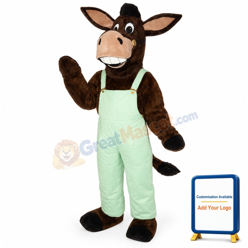 Laughing Donkey w-outfit Lightweight Mascot Costume