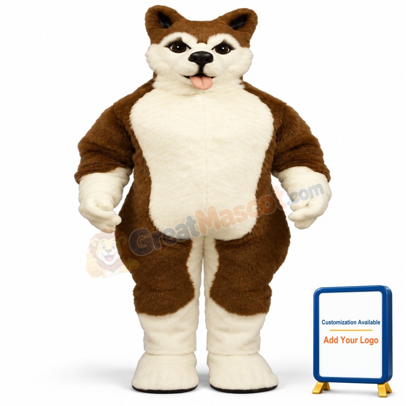 Brown Husky Lightweight Mascot Costume