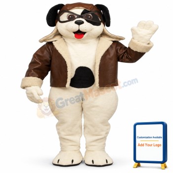 Puppy w-Spots & Aviator Outfit Lightweight Mascot Costume