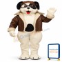Puppy w-Spots & Aviator Outfit Lightweight Mascot Costume