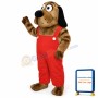 Doggie Dog w-overalls Lightweight Mascot Costume