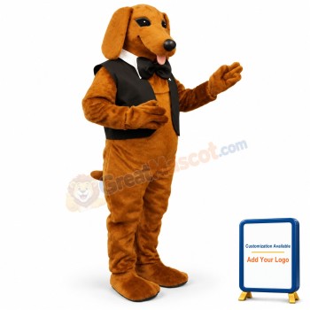 Dachshund w-Vest & Tie Lightweight Mascot Costume